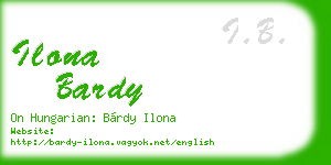 ilona bardy business card