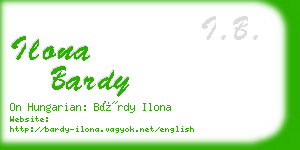 ilona bardy business card